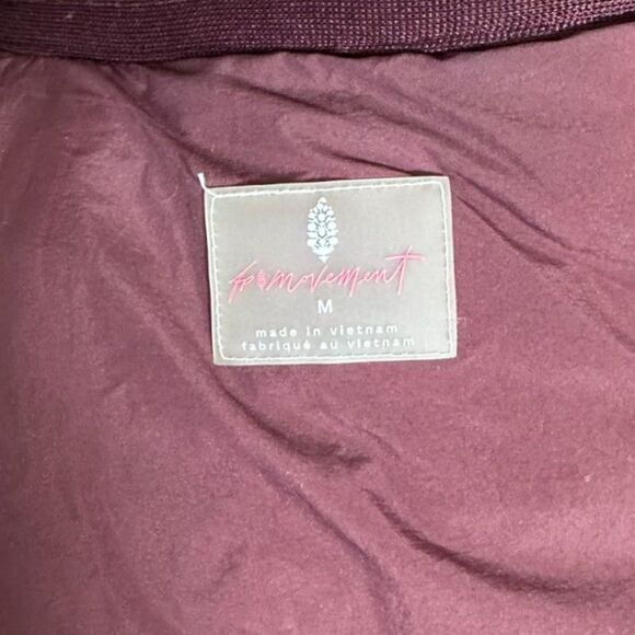 Free People Movement Pippa Quilted Packable Puffer Jacket in Sour Cherry Size M - Picture 8 of 8